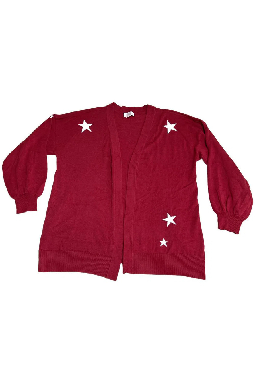 Bell by Kim Gravel Women's Star Spangled Cardigan Red - Regular